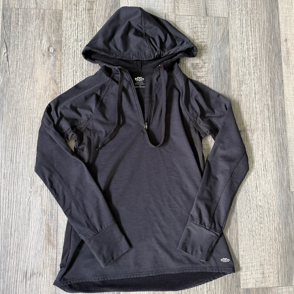 Workout BBL Top Medium Lot Pullover Fitted Zip Up Hoodie Black Gray Blue 5 - Picture 10 of 11